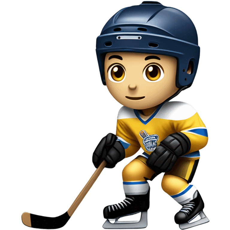 golden ice hockey player emoji