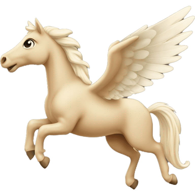 Flying beige Pegasus emoji