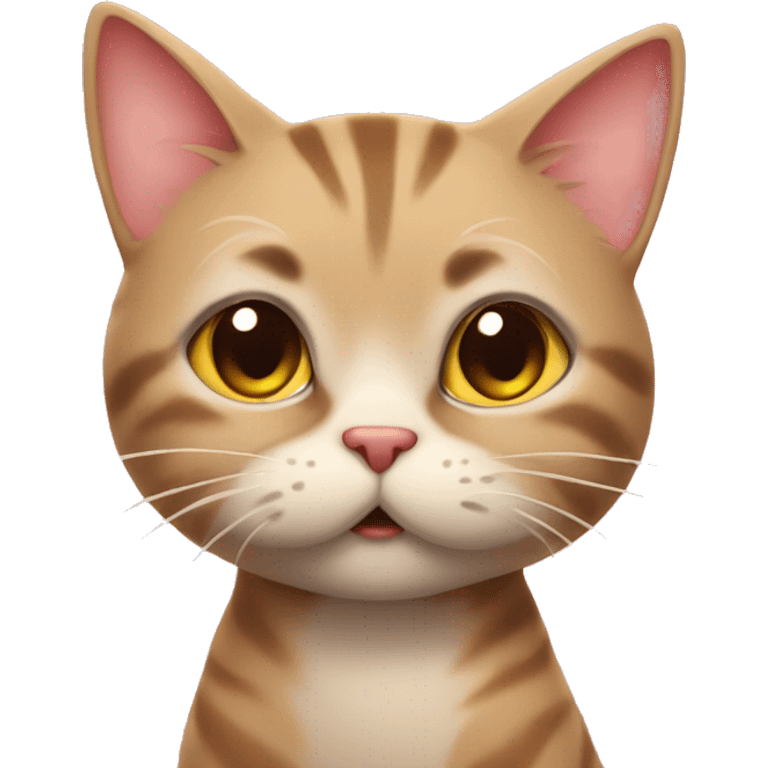 A cute cat is blowing kisses emoji