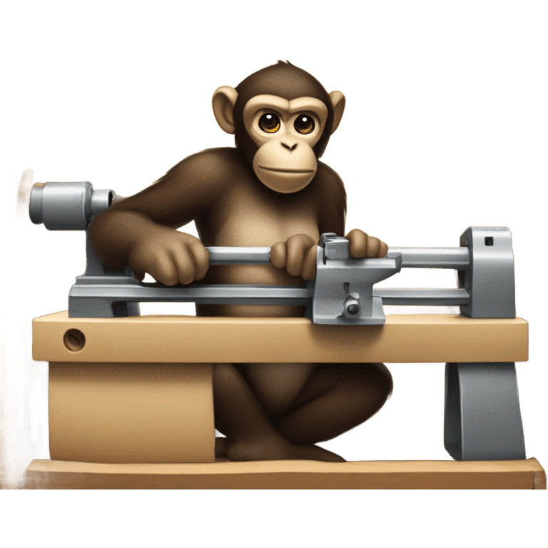 monkey running a lathe emoji