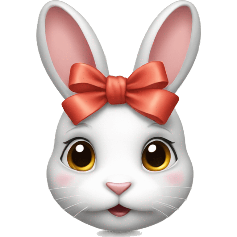 Bunny with a bow on head emoji