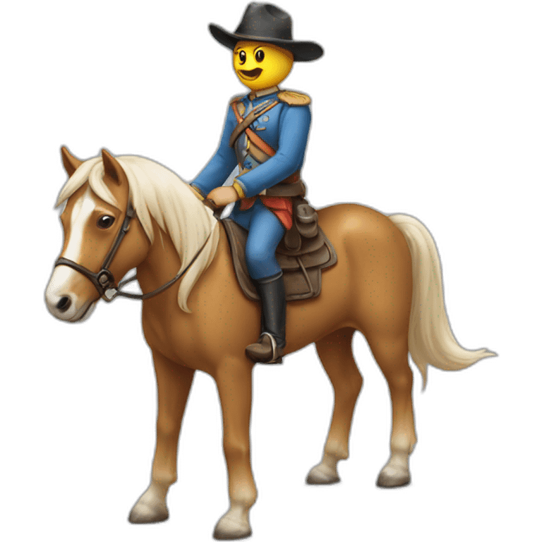 Un chien sur un cheval emoji