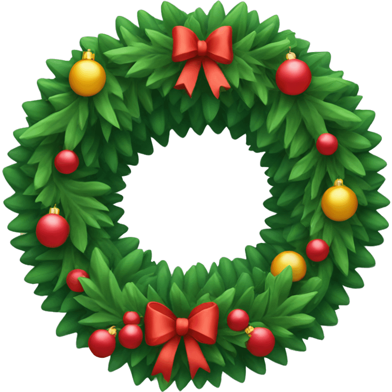 christmas wreath emoji