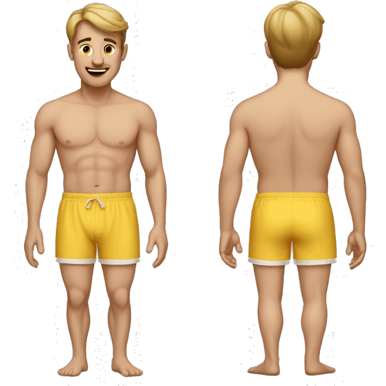 A man in boxer shorts emoji