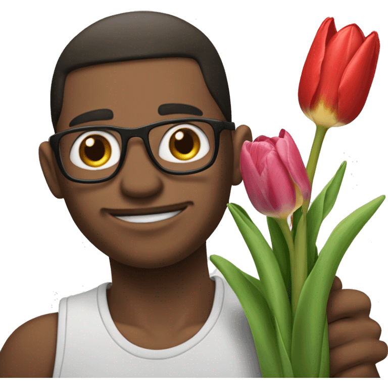 Dunky with a tulipe emoji