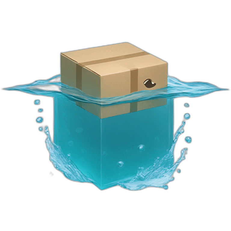 box submerged in water emoji