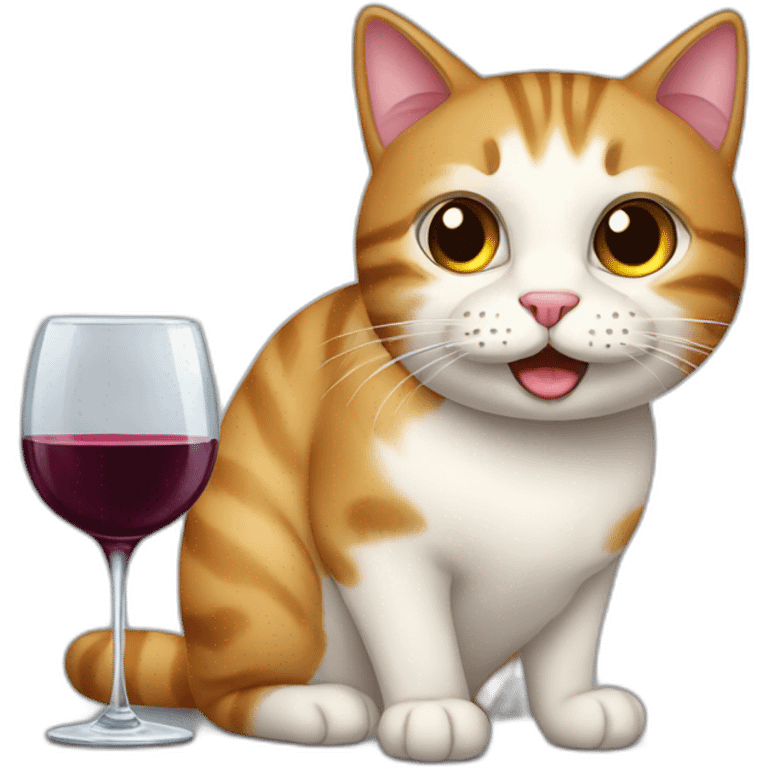 cat-with-glass-of-wine emoji