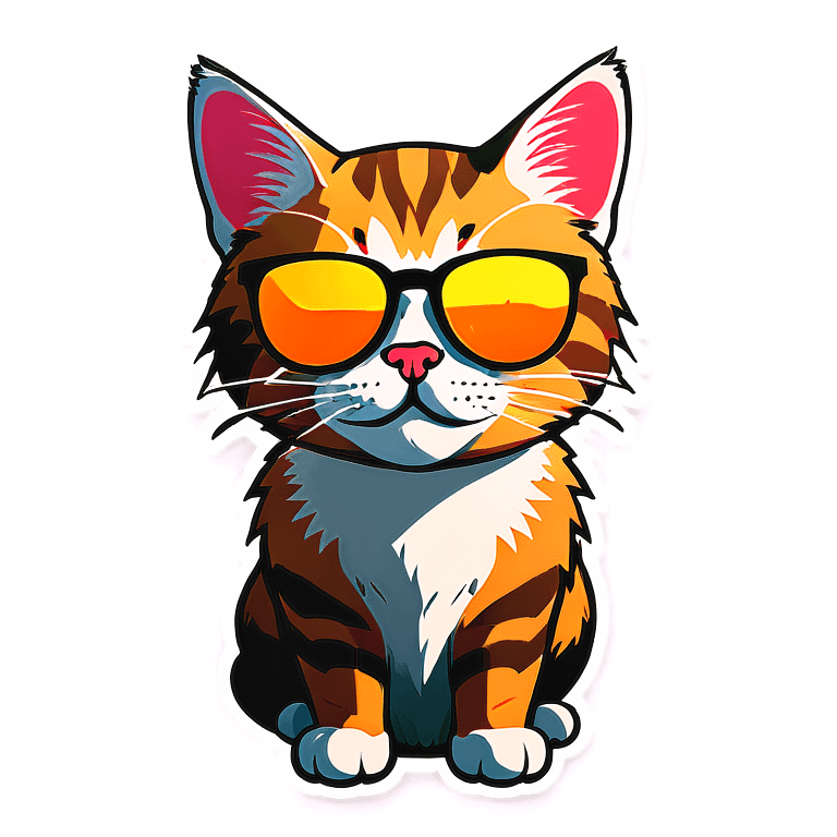 Cat with sunglasses emoji