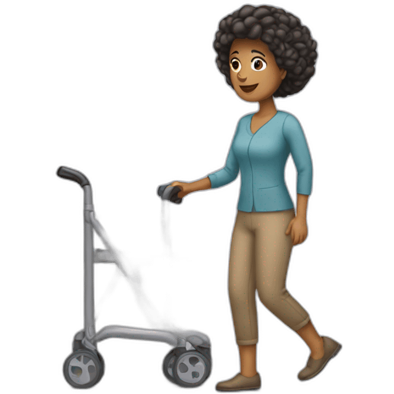 woman with walker emoji