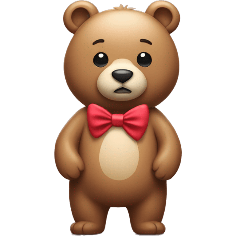 Bear with a bow emoji