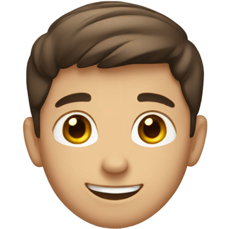 Smiling Boy with Short Brown Hair  emoji