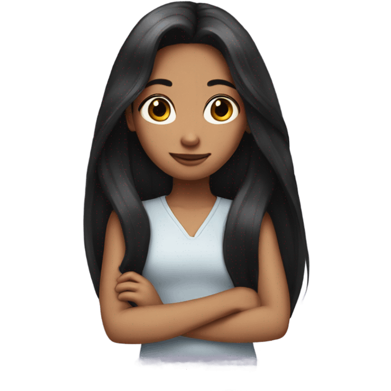 girl with long black hair emoji