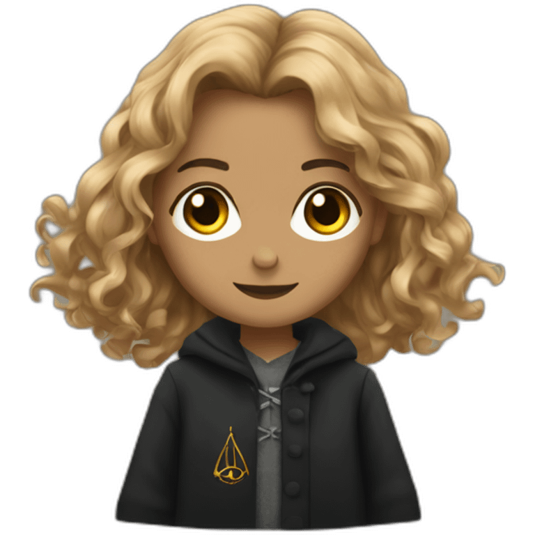 Hermione with all three deathly hallows emoji