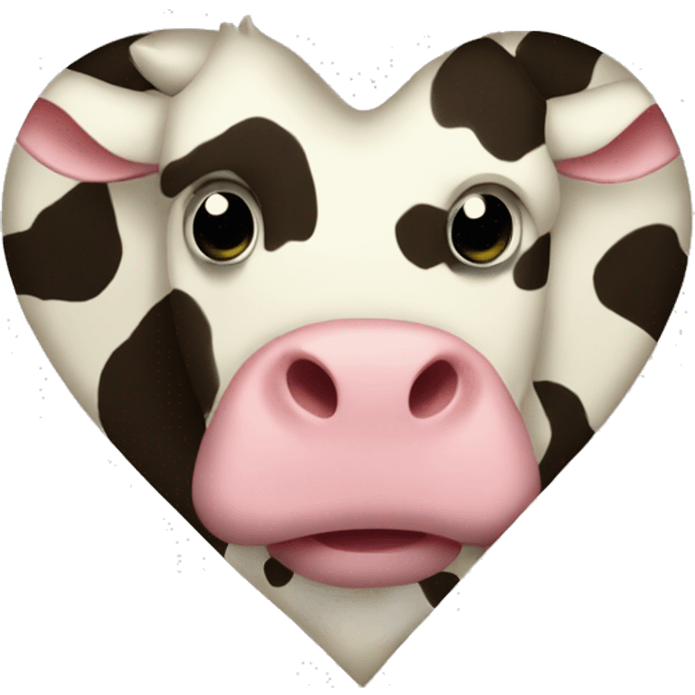 Cow print heart emoji