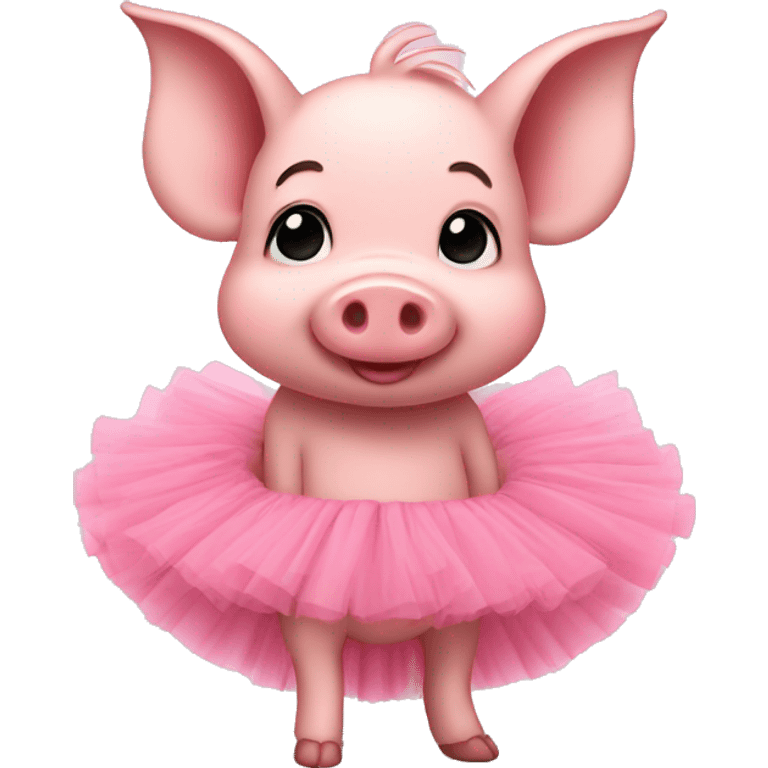 piglet with tutu emoji