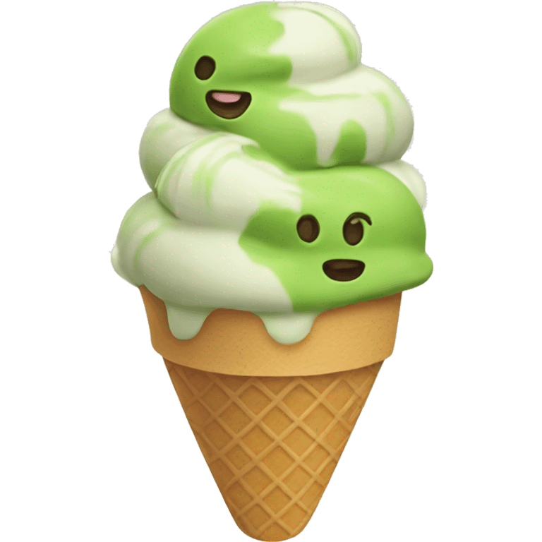 Matcha ice cream emoji