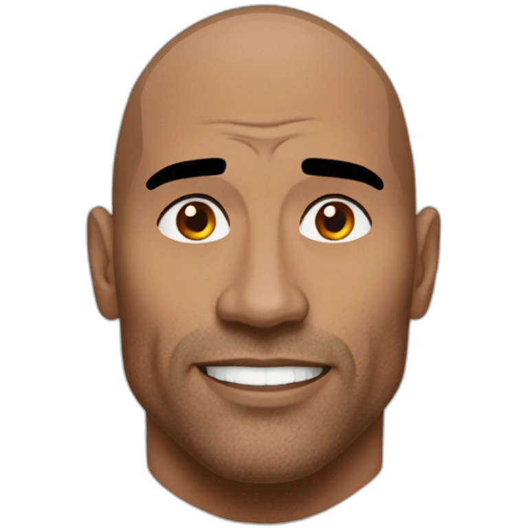 The rock eyebrows emoji