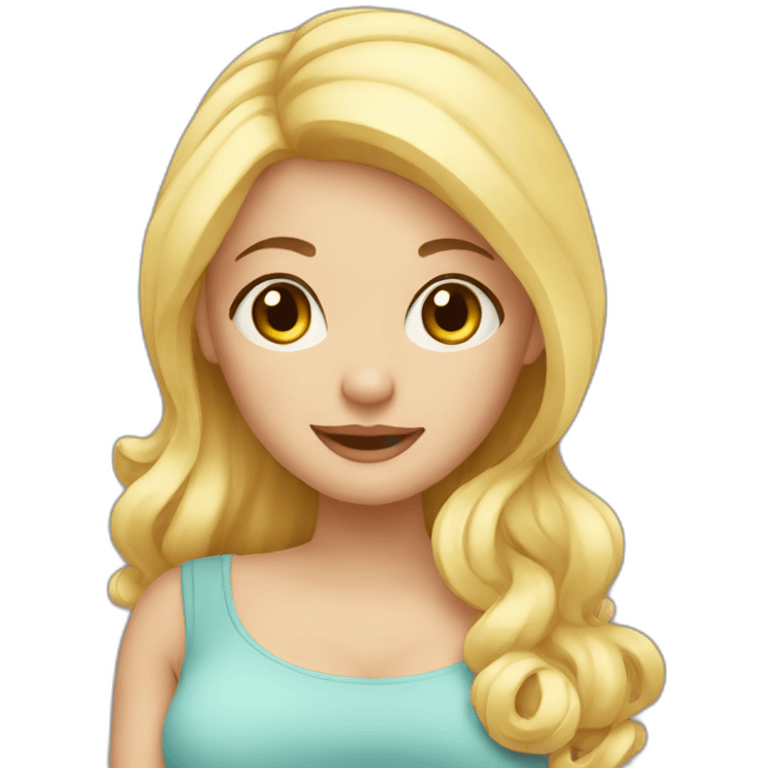 adorable pregnant blond  emoji