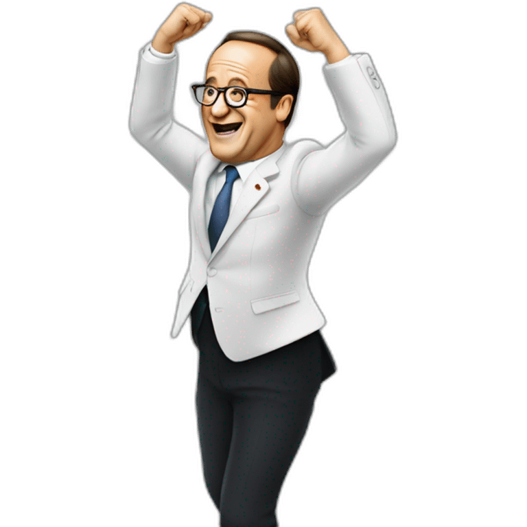 hollande qui fait un dab emoji