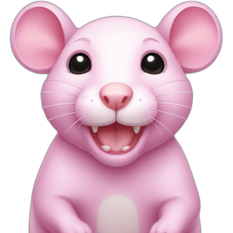 iphone pink rat emoji