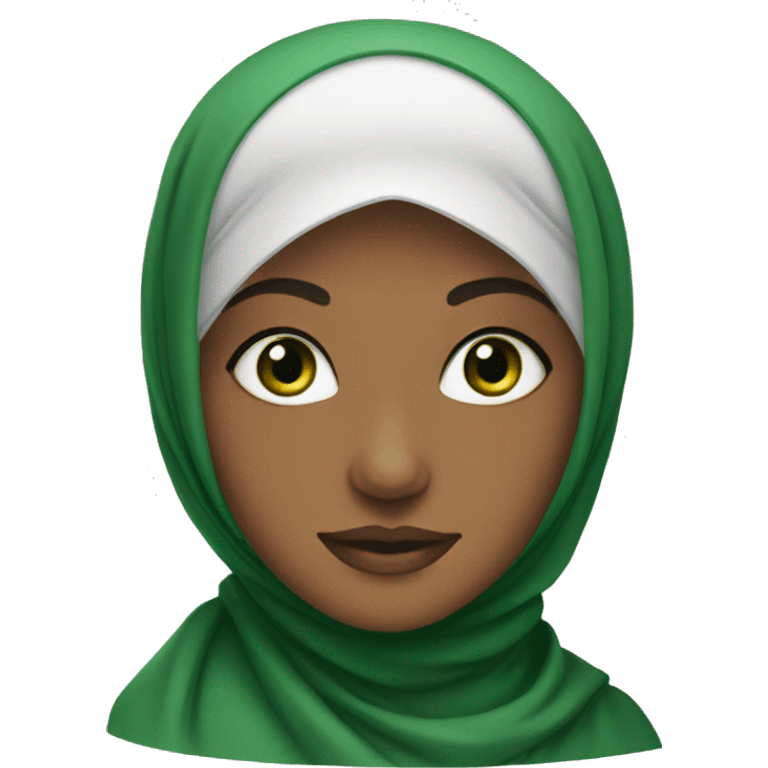 Hijabi with Green eyes  emoji