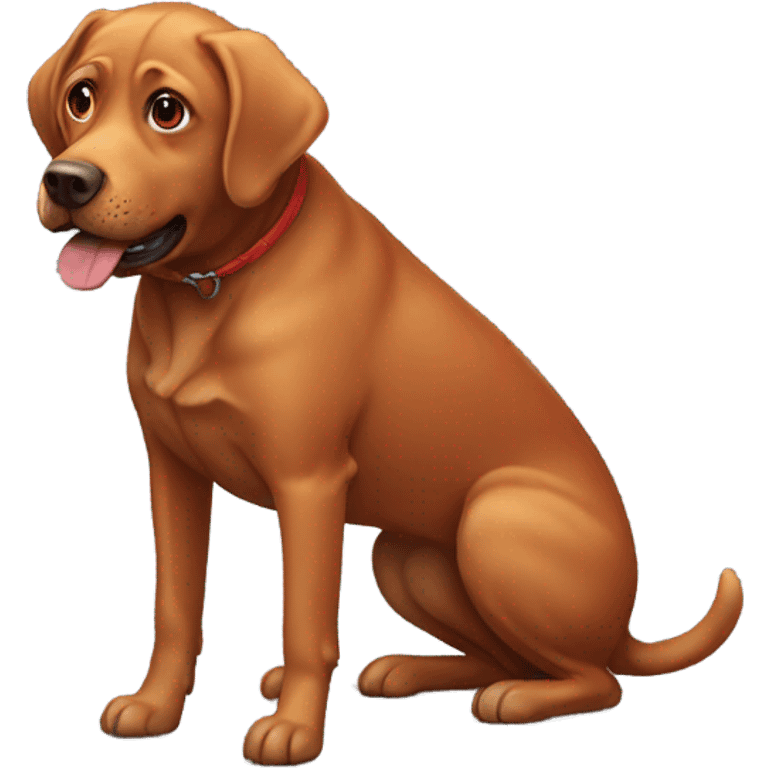 Red lab dog emoji