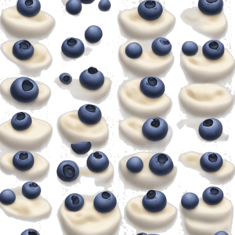 Porridge with blueberries emoji