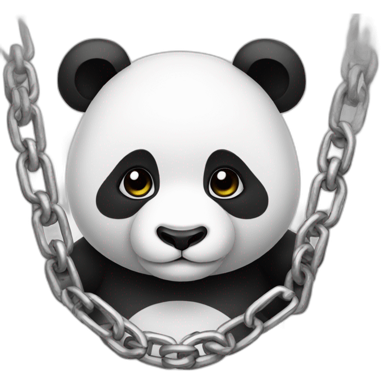 panda with a chain on emoji