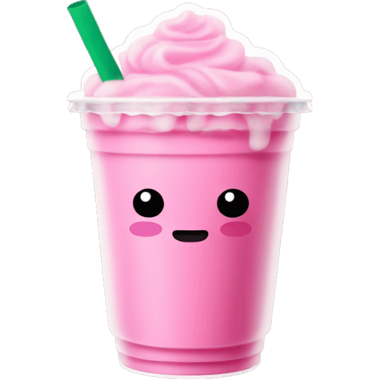 Pink boba tea Starbucks emoji