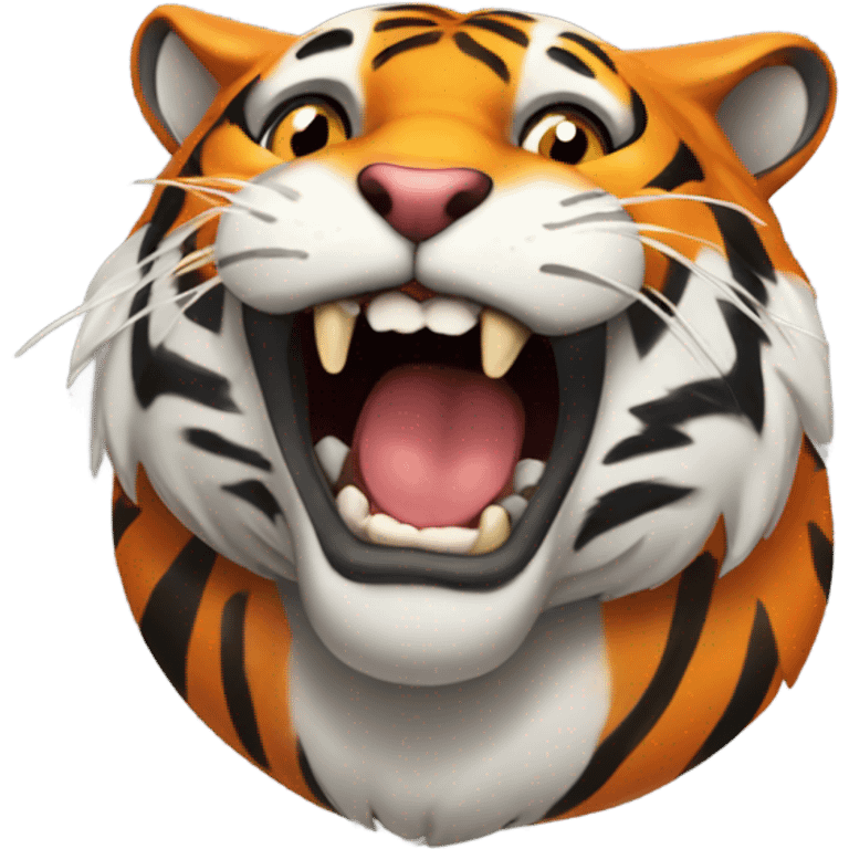 tiger open mouth emoji