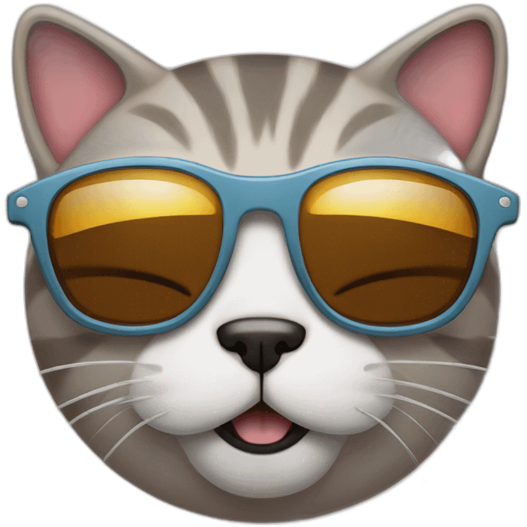 cat with sunglasses saying I’m ready emoji