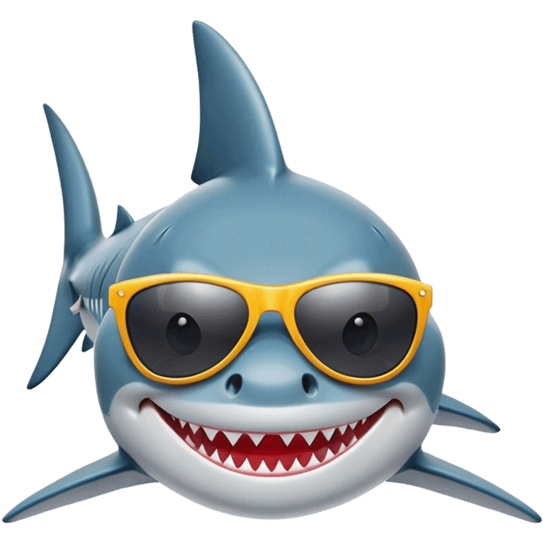 Shark with sunglasses emoji