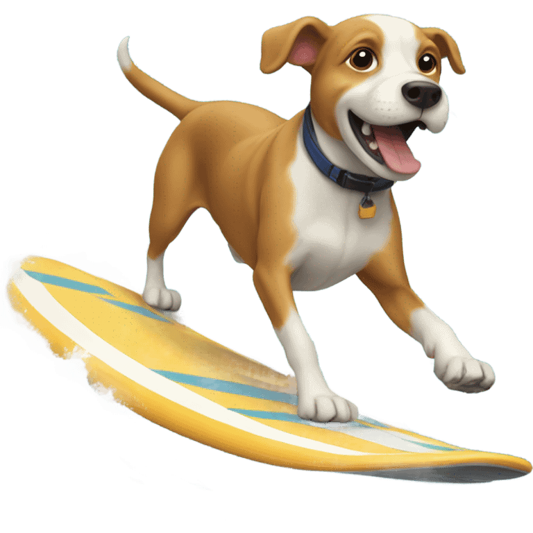 Dog surfing emoji