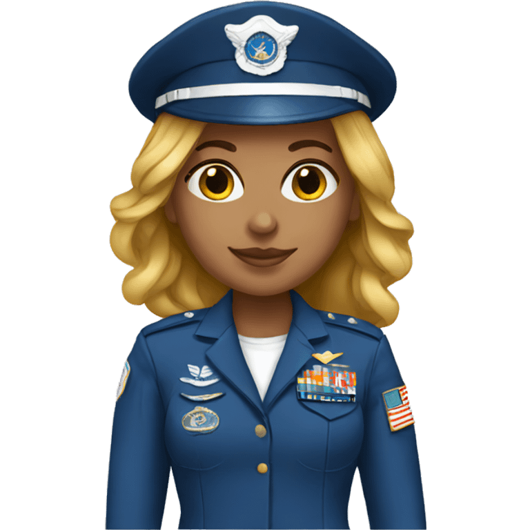 air force girl emoji