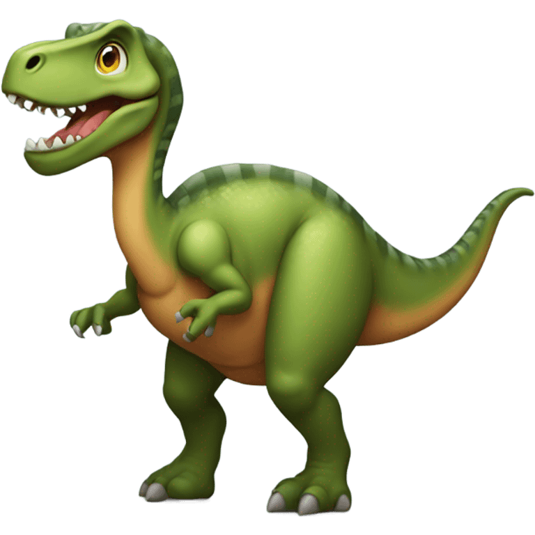 Dinosaur with short legs emoji