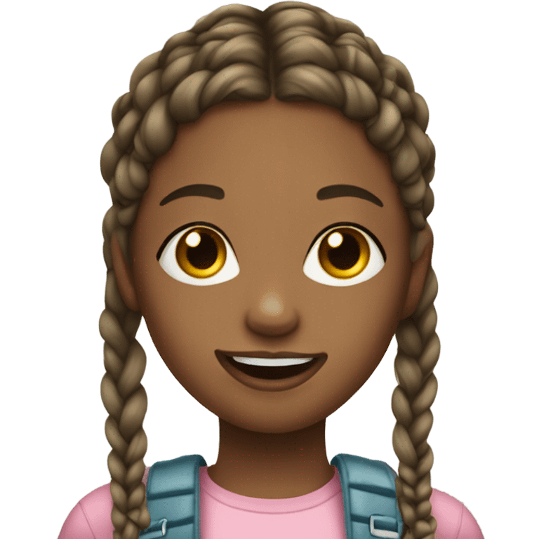 girl with braces and braids and lip gloss  emoji