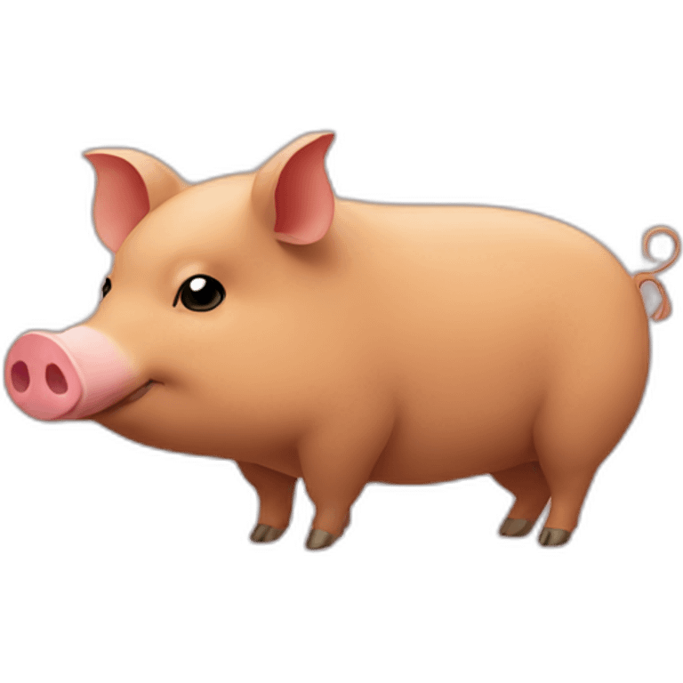 Pig on capybara emoji