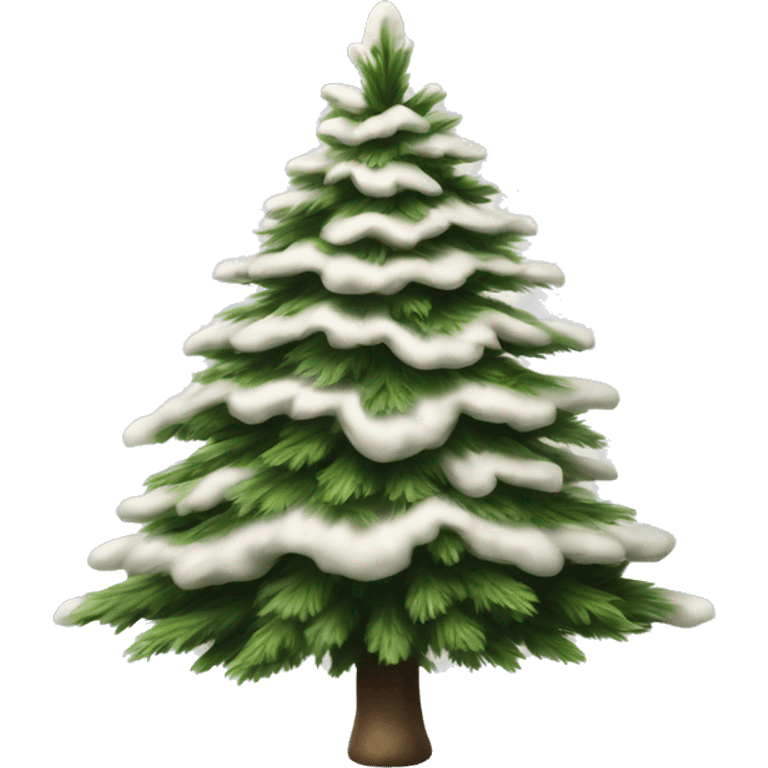 Realistic isolated off white fir christmas tree   emoji