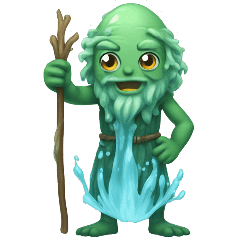 Waterlord full body cartoon  emoji