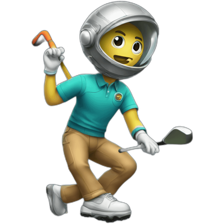 Outer space golf emoji