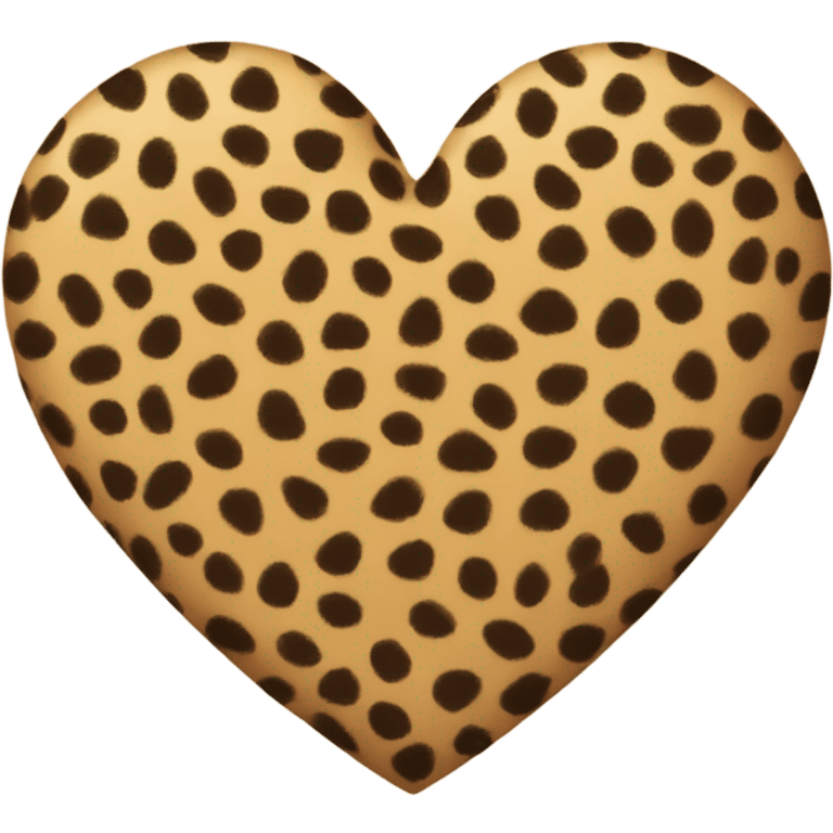 cheetah print heart emoji