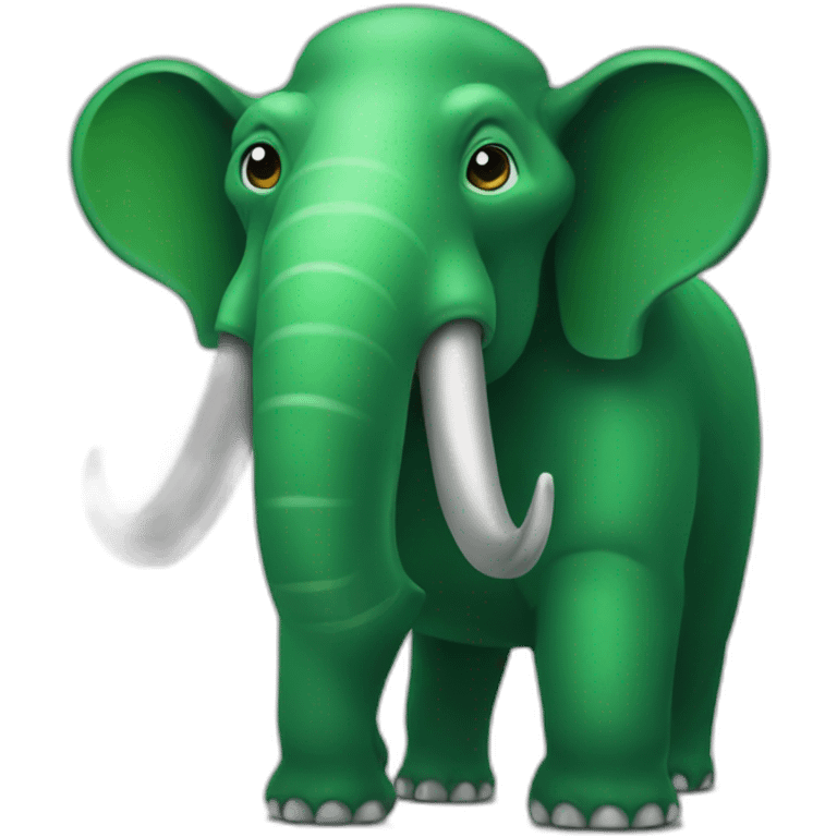 green mastodon mascot emoji