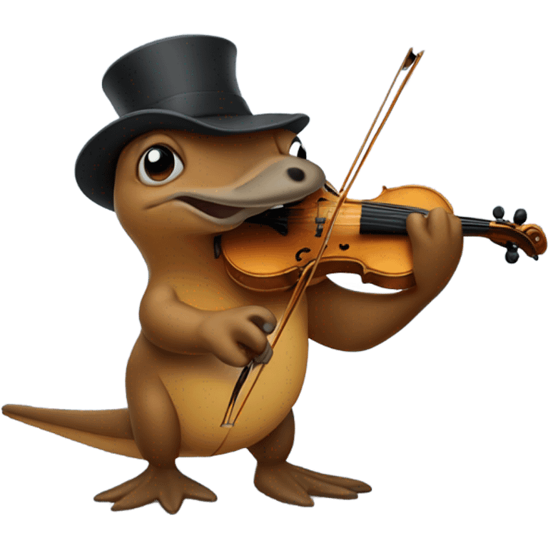 Platypus playing violin emoji