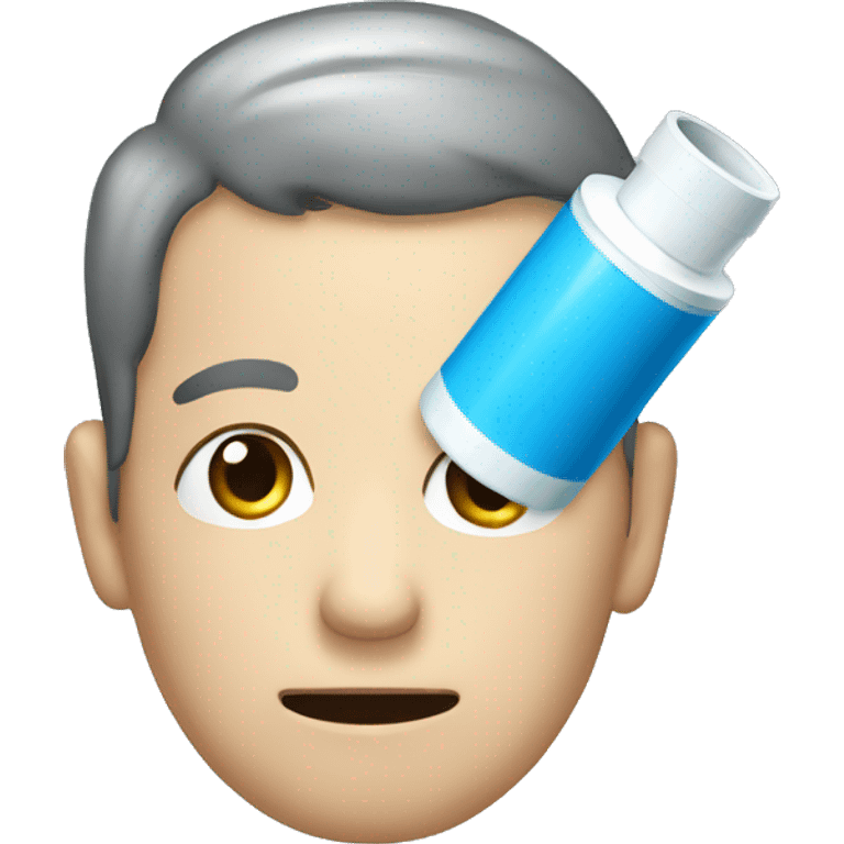 A blue inhaler for asthma emoji