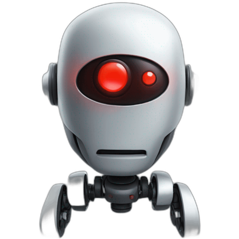 Robot with red glowing eyes emoji