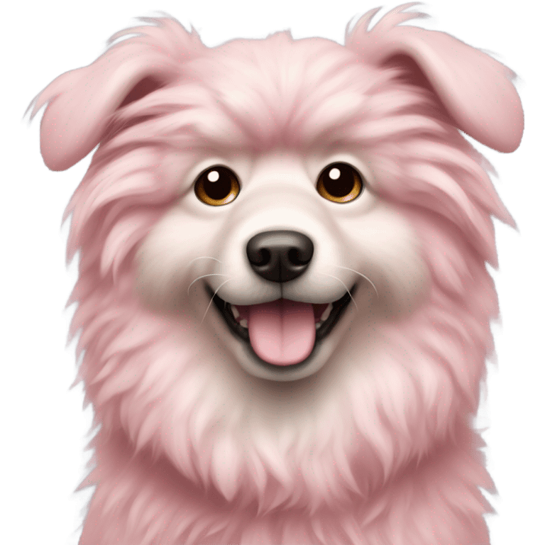 Pink fluffy dog emoji