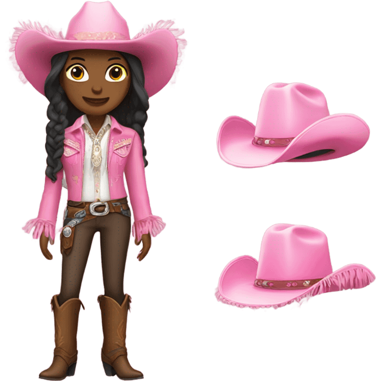 Pink western  emoji