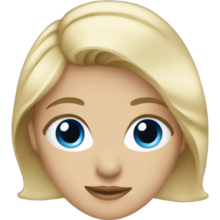 Blonde woman with blue eyes emoji