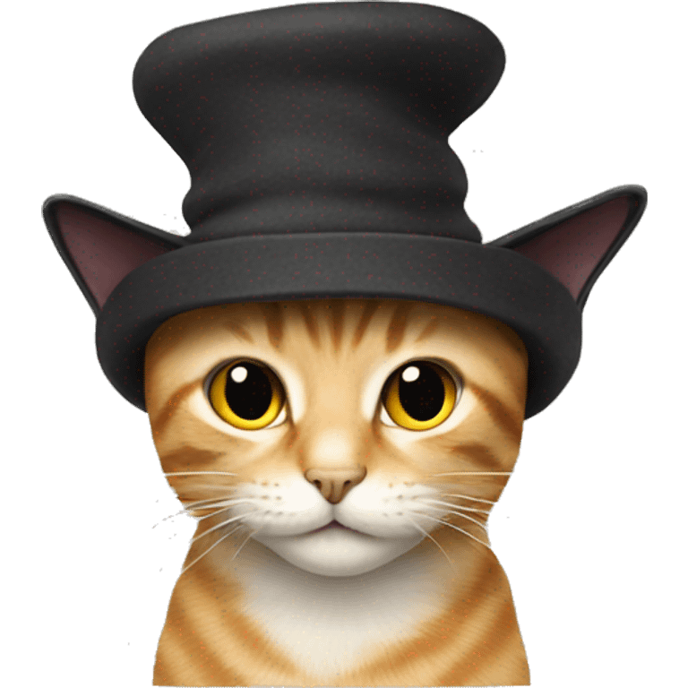 A cat wearing a cat hat wearing a cat hat  emoji