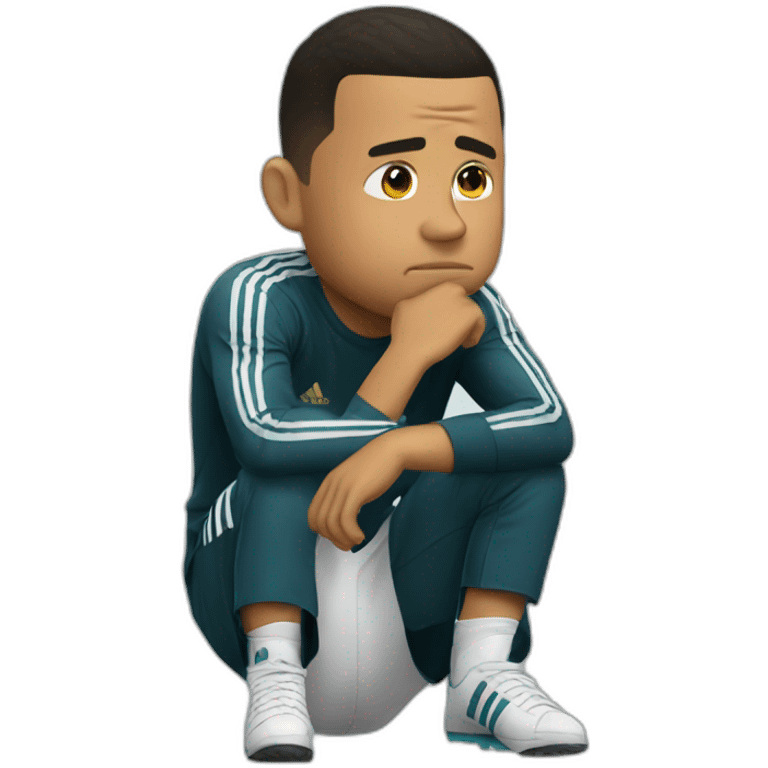 Ronaldo sitting depressed realistic emoji